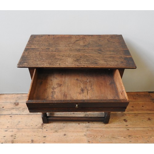 98 - A CHARLES I OAK SIDE TABLE, of fine quality, circa 1640