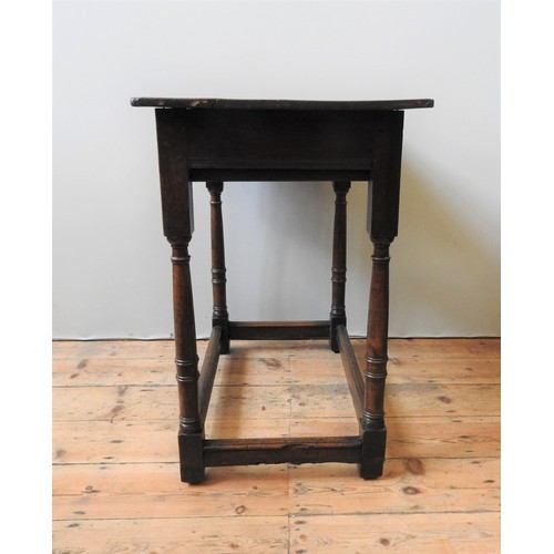 98 - A CHARLES I OAK SIDE TABLE, of fine quality, circa 1640