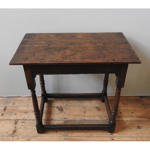 98 - A CHARLES I OAK SIDE TABLE, of fine quality, circa 1640