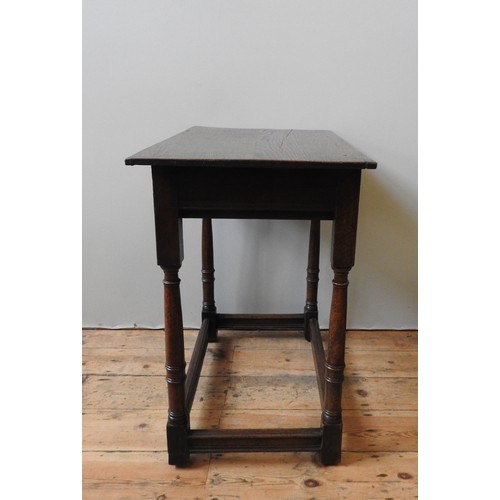 98 - A CHARLES I OAK SIDE TABLE, of fine quality, circa 1640