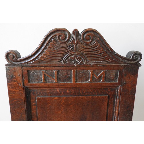 103 - A 17TH CENTURY OAK ARMCHAIRProvenance: From Trellisk House, Cornwall