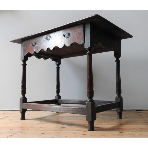 113 - A RARE 17TH CENTURY PADOUK WOOD SIDE TABLE