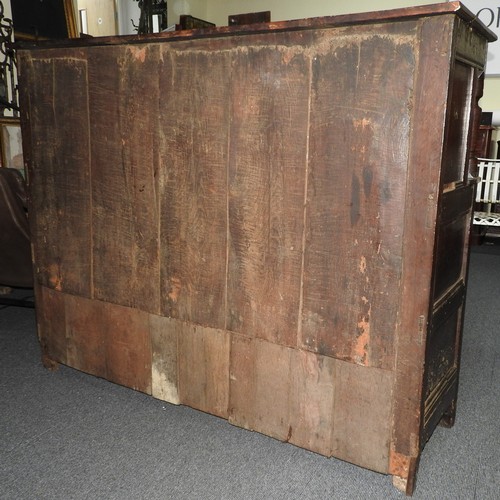 117 - A LARGE 17TH CENTURY PRESS CUPBOARD, as found, 143 x 181 x 55 cm