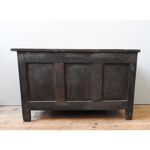 119 - A RARE 17TH CENTURY WEST COUNTRY CARVED OAK CHEST, circa 1650, 79 x 132 x 61 cm