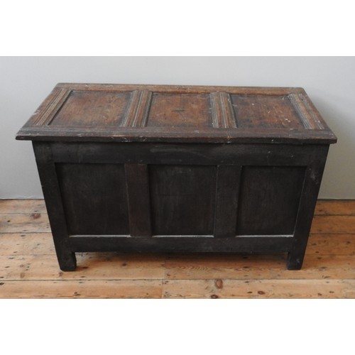 119 - A RARE 17TH CENTURY WEST COUNTRY CARVED OAK CHEST, circa 1650, 79 x 132 x 61 cm