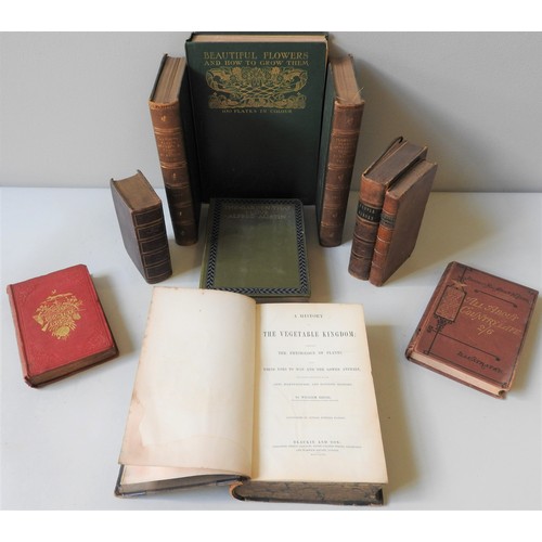 279 - A QUANTITY OF VINTAGE REFERENCE BOOKS RELATING TO GARDENING AND BOTANY, including a leather bound co... 