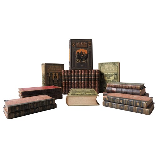 282 - A LARGE QUANTITY OF HARDBACK BOOKS, including 6 vols of Myth and Legend series and 24 vols of Scott'... 