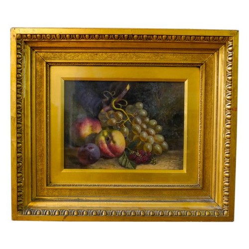 227 - ATTRIBUTED TO OLIVER CLARE (1853-1927)STILL LIFE OF FRUIToil on canvas, framed29cm x 37cm high... 