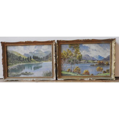 237 - TWO LAKE SCENE WATER COLOURS, 30 x 46 cm, both signed James Craig in lower right corner, and inscrib... 