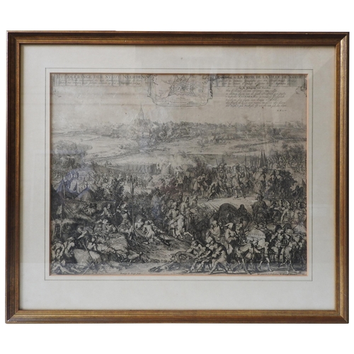 273 - A DUTCH 17TH CENTURY ENGRAVING DEPICTING THE SIEGE OF NAARDEN, by Marcus Doornick,  inscribed w... 