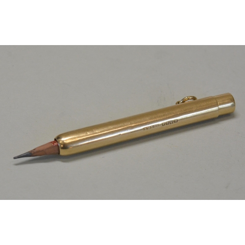 494 - AN 18CT GOLD S MORDAN AND CO PENCIL HOLDERMarked S.Mordan & co. 18. London, 1916.Weight 20.4gmsM... 