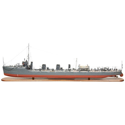 204 - A WELL-DETAILED MODEL OF THE TRIBAL CLASS TORPEDO BOAT DESTROYER (1907) H.M.S 'MOHAWK' with detailed... 