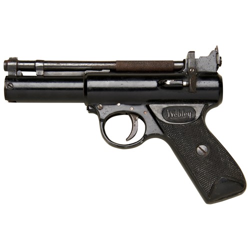 81 - WEBLEY & SCOTT LTD PREMIER MK II .177 AIR PISTOL with black grip.21 cms long.PROVENANCE: The Dav... 