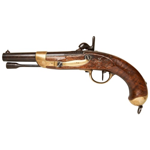 88 - A FRENCH 1822 PATTERN 'TULLE' PERCUSSION PISTOL dated 1862 on the barrel, the lock plate marked ‘Mre... 