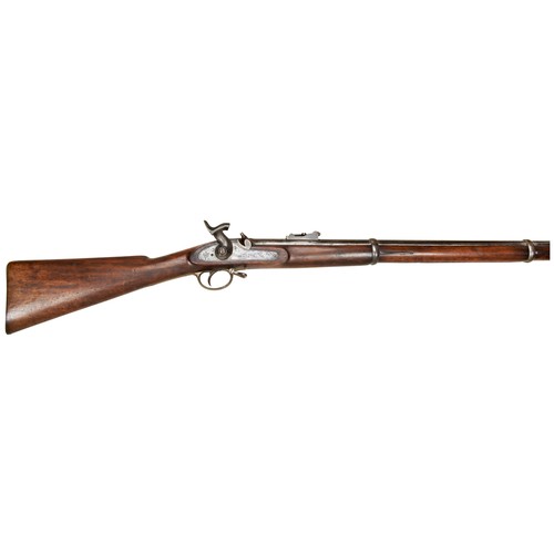 121 - AN ENFIELD PATTERN 1953 PERCUSSION MUSKET the three band barrel with adjustable back sight, ramrod a... 