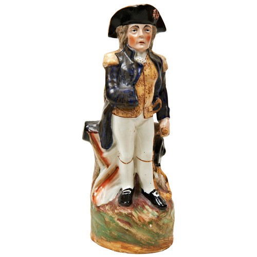 322 - A LATE STAFFORDSHIRE POLYCHROME TOBY JUG FIGURE OF NELSON C190029 cmsPROVENANCE: The David Stainthor... 