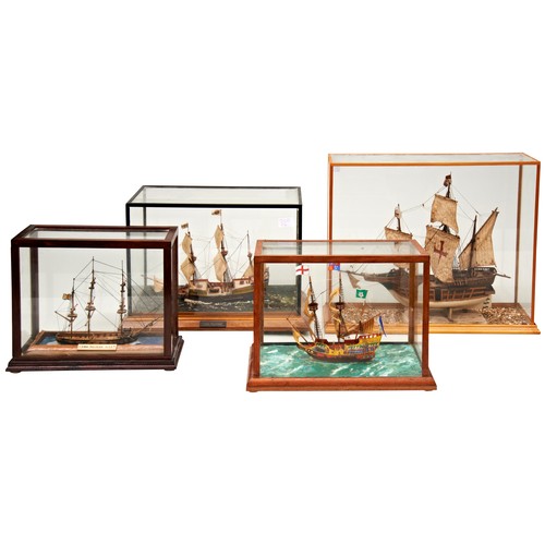 197 - A CASED MODEL KIT OF THE PELICAN another smaller model of the Pelican, a cased kit-built model of th... 