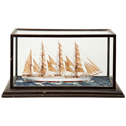 211 - A CASED MODEL OF A 19TH CENTURY FOUR MASTED BARQUE THE 'HERZOGIN CECILIE' built in 1902 and four oth... 