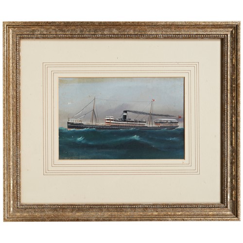 215 - SS TOROBA PASSENGER CARGO VESSEL LAUNCHED 1888, gouache, label verso with description.13 x 19 cmsPRO... 