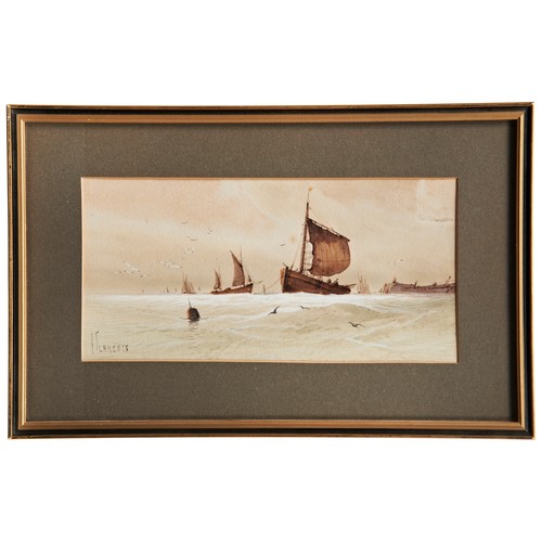 238 - ARDERNE CLARENCE, 'COASTAL SHIPPING', a pair, watercolours, and  three  other watercolours by Ardern... 