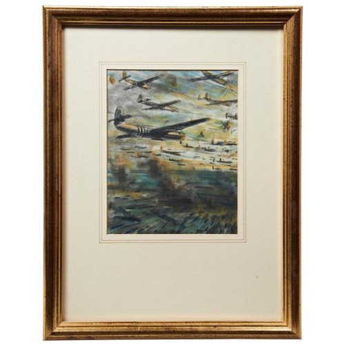 279 - DOUGLAS ETTRIDGE, 'THE GENERALS AIRCRAFT', oil on board, signed and inscribed verso and a pastel of ... 