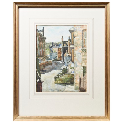 282 - ELVA JOAN BLACKER, 'ST IVES', watercolour, a watercolour of a harbour scene, early 20th century, ind... 