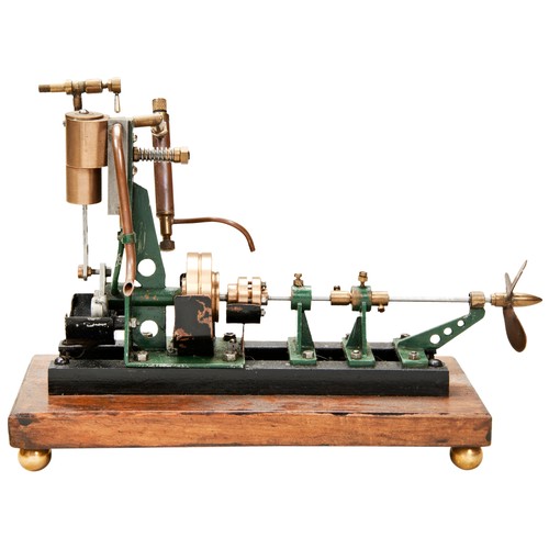 163 - AN ENGINEERED MODEL OF A MARINE VERTICAL PISTON STEAM ENGINE a dual piston horizontal steam engine a... 