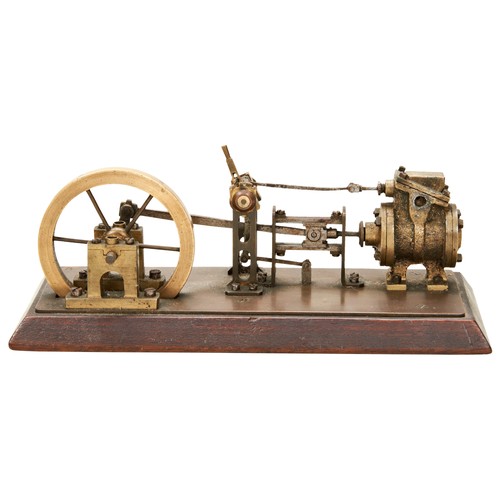 163 - AN ENGINEERED MODEL OF A MARINE VERTICAL PISTON STEAM ENGINE a dual piston horizontal steam engine a... 