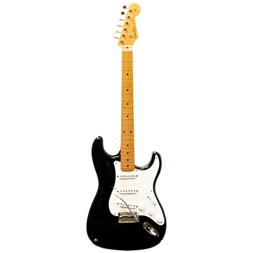 533 - A FENDER STRATOCASTER 'MADE IN JAPAN' CIRCA 1993 with black body, white scratch plate, maple ne... 