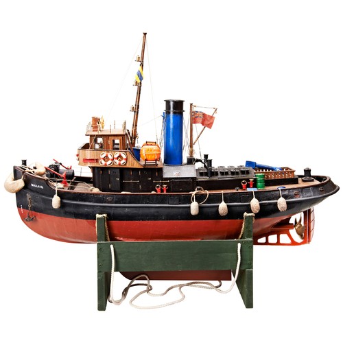 199 - A LARGE HAND ASSEMBLED KIT-BUILT LIVE STEAM RADIO CONTROLLED MODEL OF THE TUG 'MALLAIG' with a Herit... 