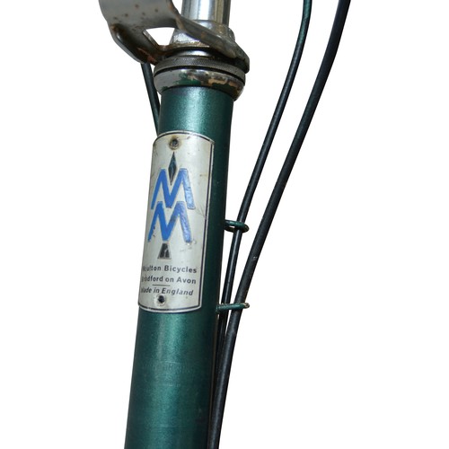 452 - A CLASSIC MOULTON F-FRAME SERIES 1 DELUXE BICYCLE in metallic green with chrome back struts, po... 