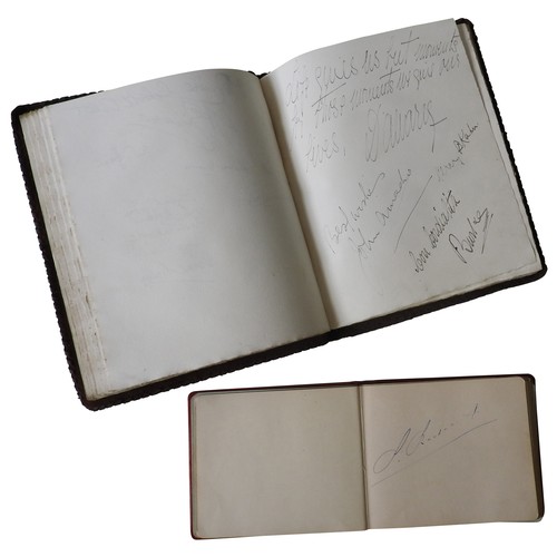 497 - A 1930'S AUTOGRAPH ALBUM, including signatures from Rachmaninoff, Paul Robeson, Jean Batten, Arthur ... 