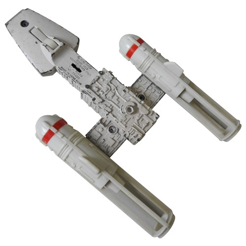 510 - A STAR WARS Y-WING DIECAST with Kenner casting marks for Hong Kong 1979; lacking plastic bomb.17.5 c... 