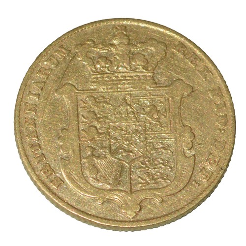 586 - AN 1829 GEORGE IV BARE HEAD SOVEREIGN