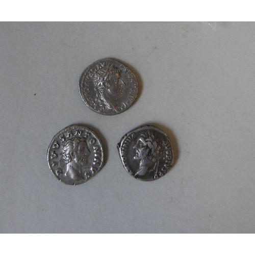 581 - AV CF AUGUSTUS AG DENARIUS and two othersPROVENANCE: A Good Private Collection Of Denarii and Other ... 