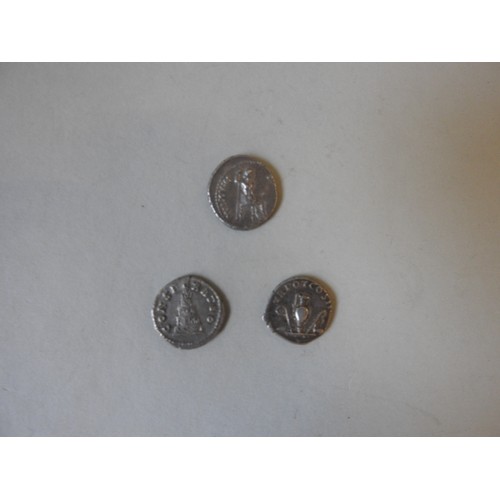 581 - AV CF AUGUSTUS AG DENARIUS and two othersPROVENANCE: A Good Private Collection Of Denarii and Other ... 