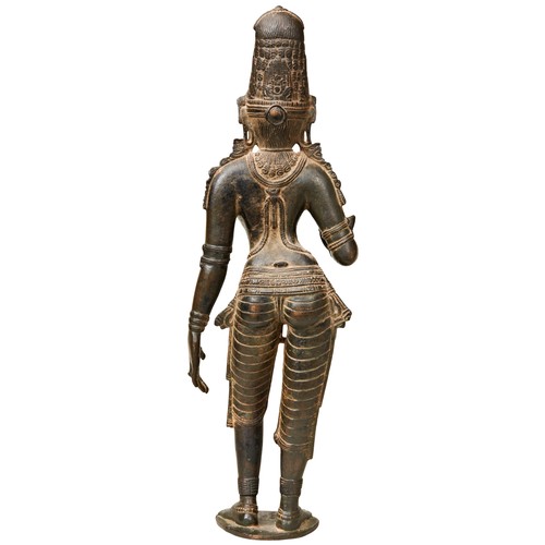 491 - A FINE CHOLA PERIOD BRONZE FIGURE OF PARVATI, CIRCA 12-13TH CENTURYalso known in Southern India as U... 