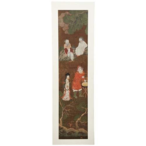 384 - CHINESE SCHOOL QING DYNASTY, 19TH CENTURYpigment and ink on paper, set of four148cm x 34cm... 