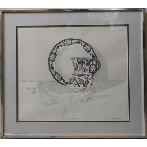 264 - MUNNS, 'CROWN DERBY PLATE WITH JUG', 67 x 59 cm