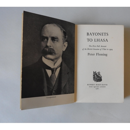 319 - PETER FLEMING 'BAYONETS TO LHASA' FIRST EDITION, with dust jacket, and a hand written signed note by... 