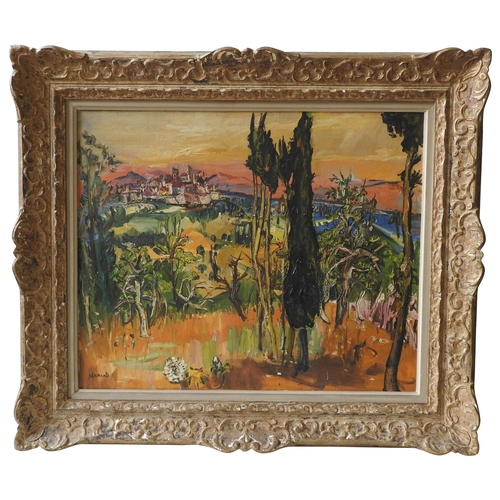 283 - GUILLEMETTE MORAND (1913-1989) 'PAYSAGE PROVENCAL' oil painting on canvas, signed in bottom left cor... 