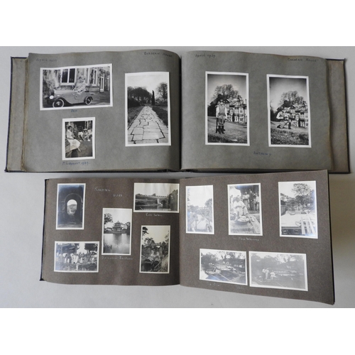 322 - TWO VINTAGE PHOTOGRAPH ALBUMS, spanning a period from the early 1920's to the mid 1930's, includes i... 