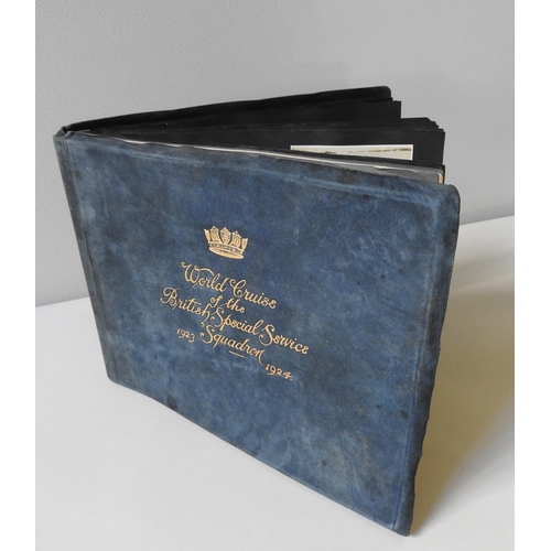 323 - A BRITISH SECRET SERVICE SQUADRON WORLD CRUISE PHOTOGRAPH ALBUM, circa 1923