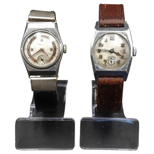 363 - A VINTAGE LACO WRIST WATCH AND AN ORTA WRISTWATCH, circa 1930's, both wind up mechanisms with subsid... 