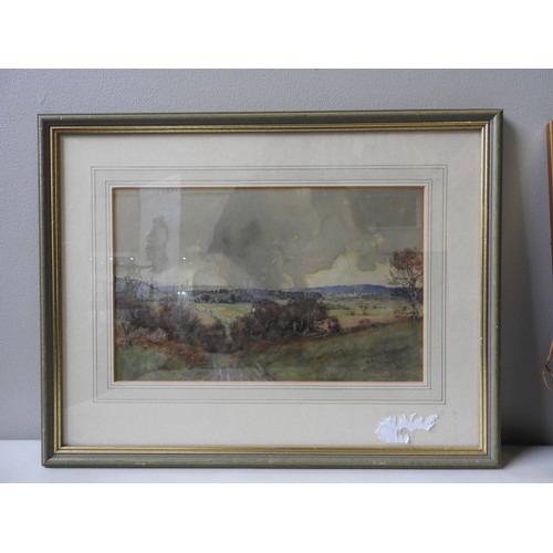 280 - GEORGE F. NICHOLLS (1885-1937) 'OXON FROM STANTON ST.JOHN' WATERCOLOUR ON PAPER, signed in bottom ri... 