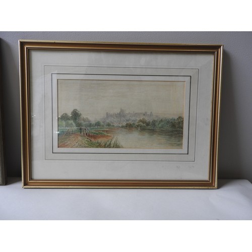 280 - GEORGE F. NICHOLLS (1885-1937) 'OXON FROM STANTON ST.JOHN' WATERCOLOUR ON PAPER, signed in bottom ri... 