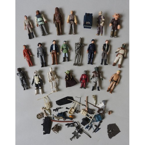 318 - A LARGE QUANTITY OF STAR WARS FIGURES, VEHICLES AND ACCESSORIES, predominantly from 'A New Hope', 'E... 