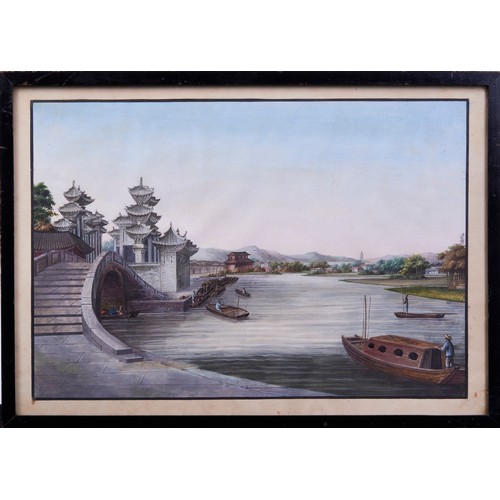 386B - ATTRIBUTED TO TINGQUA (GUAN LIANCHANG) (CHINESE, CIRCA 1809-1870)SET OF FOUR PALACE SCENES gouache o... 