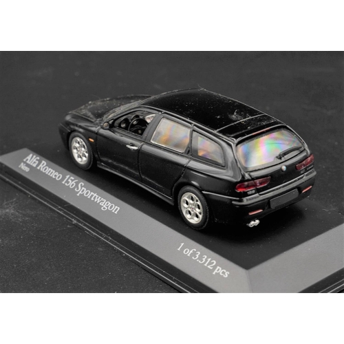 105 - ALFA-ROMEO 156 SPORTWAGON NERO BY MINICHAMPS  Diecast metal with plastic components.