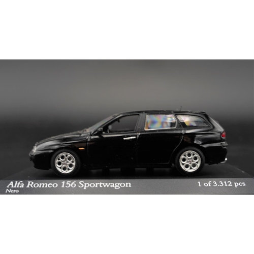 105 - ALFA-ROMEO 156 SPORTWAGON NERO BY MINICHAMPS  Diecast metal with plastic components.